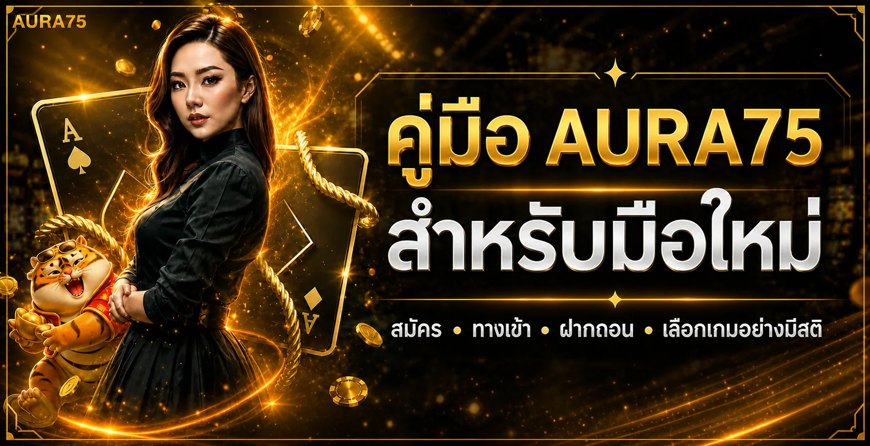 คู่มือ AURA75 สำหรับมือใหม่ สมัคร ทางเข้า ฝากถอน และเลือกเกม